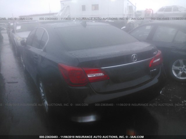 JH4KC1F99EC007142 - 2014 ACURA RLX ADVANCE BLACK photo 3