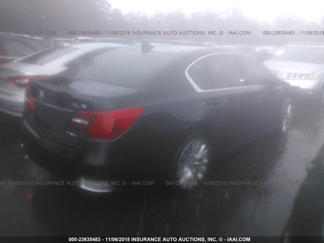 JH4KC1F99EC007142 - 2014 ACURA RLX ADVANCE შავი ფოტო 4