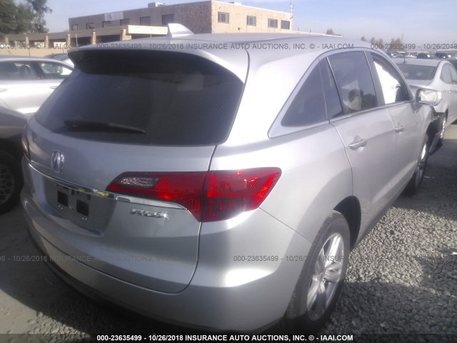 5J8TB3H51DL004282 - 2013 ACURA RDX TECHNOLOGY SILVER photo 4