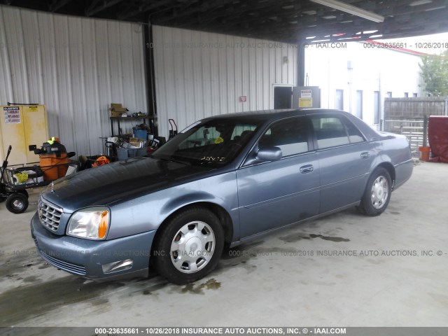 1G6KE54Y9YU235432 - 2000 CADILLAC DEVILLE DHS BLUE photo 2