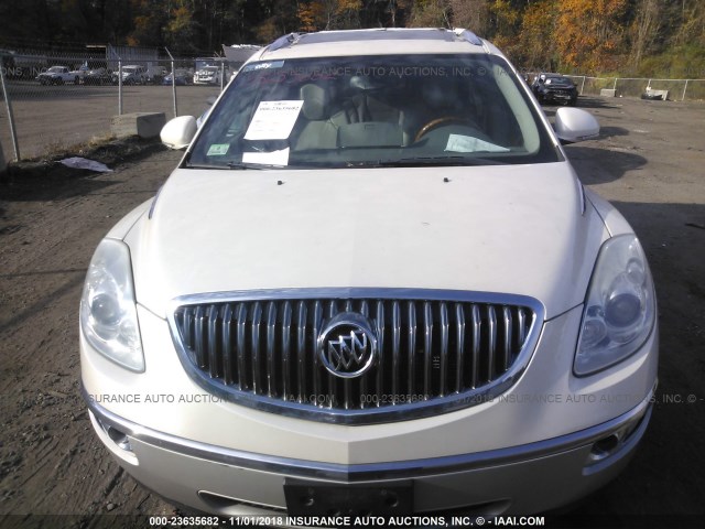 5GAEV23728J297761 - 2008 BUICK ENCLAVE CXL WHITE photo 6