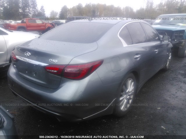 JN1EV7AR7JM610049 - 2018 INFINITI Q50 LUXE/SPORT GRAY photo 4