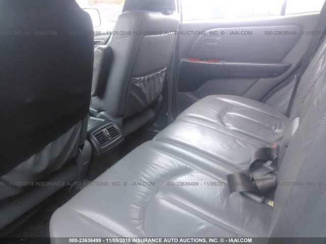 JT6HF10U2X0026319 - 1999 LEXUS RX 300 SILVER photo 8