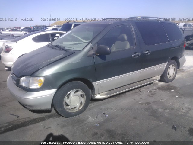 4T3ZF13C4XU155254 - 1999 TOYOTA SIENNA LE/XLE GREEN photo 2