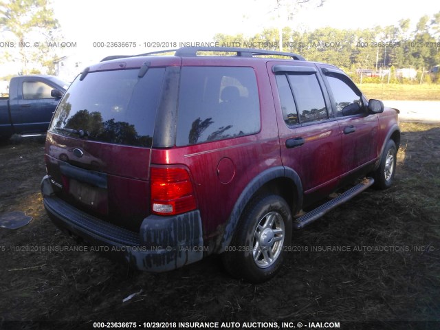 1FMZU62K23UA06839 - 2003 FORD EXPLORER XLS/XLS SPORT MAROON photo 4