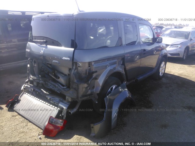 5J6YH2H7XAL008240 - 2010 HONDA ELEMENT EX GRAY photo 4