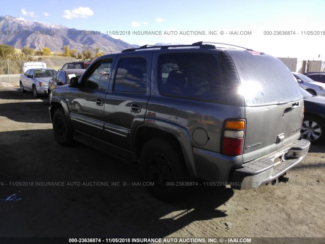 1GNEK13Z42J263046 - 2002 CHEVROLET TAHOE K1500 GRAY photo 3