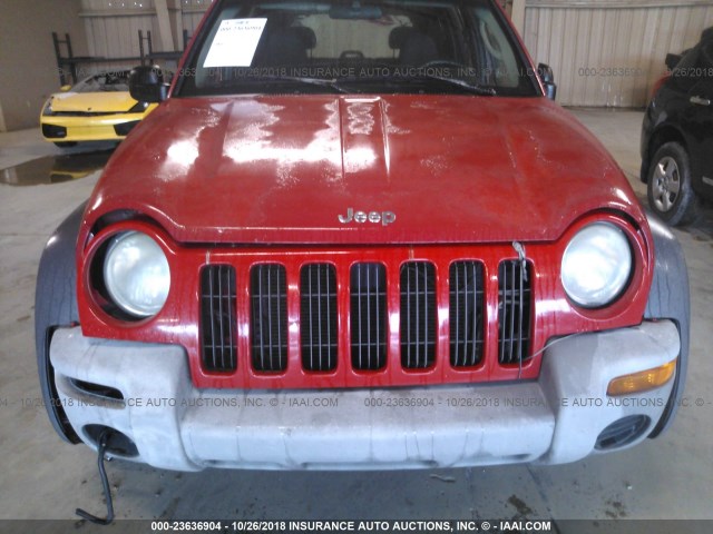 1J4GK48K42W321698 - 2002 JEEP LIBERTY SPORT RED photo 6