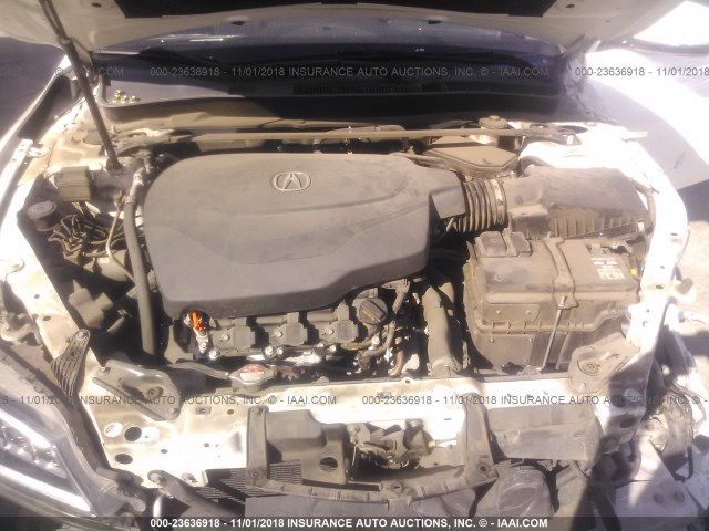 19UUB2F58FA006496 - 2015 ACURA TLX TECH თეთრი ფოტო 10