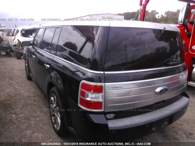 2FMGK5DC8ABA29350 - 2010 FORD FLEX LIMITED BLACK photo 3