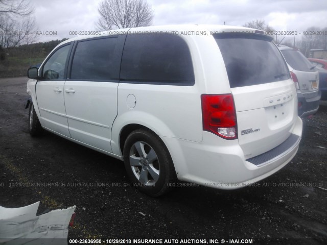 2C4RDGBG9DR517016 - 2013 DODGE GRAND CARAVAN SE WHITE photo 3