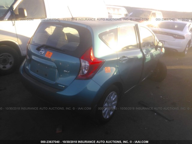 3N1CE2CP4EL430050 - 2014 NISSAN VERSA NOTE S/S PLUS/SV/SL BLUE photo 4