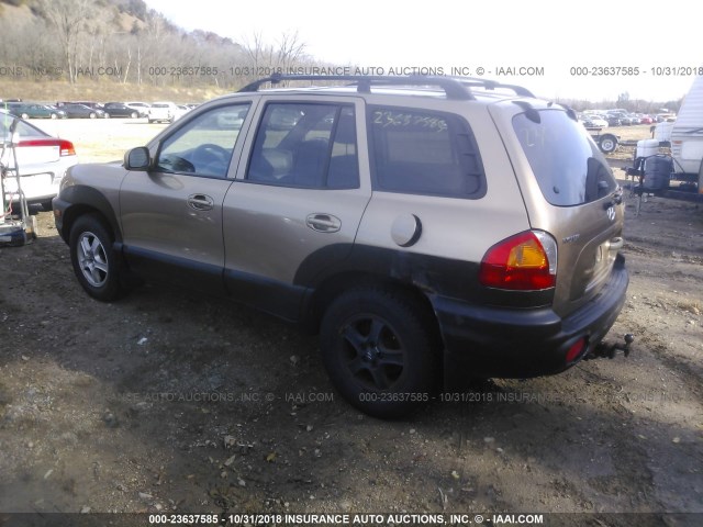 KM8SC73D93U482287 - 2003 HYUNDAI SANTA FE GLS/LX GOLD photo 3