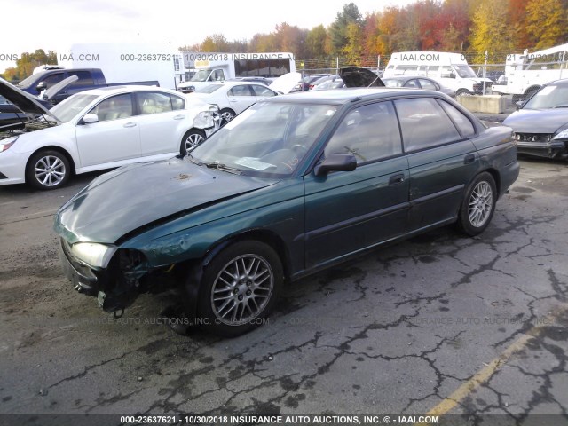 4S3BD4357W7212244 - 1998 SUBARU LEGACY L GREEN photo 2