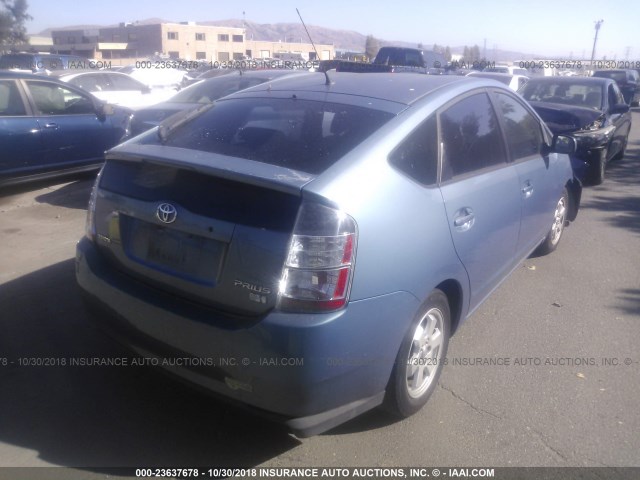 JTDKB20UX40041467 - 2004 TOYOTA PRIUS BLUE photo 4