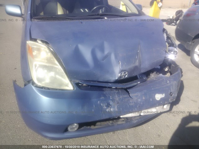 JTDKB20UX40041467 - 2004 TOYOTA PRIUS BLUE photo 6