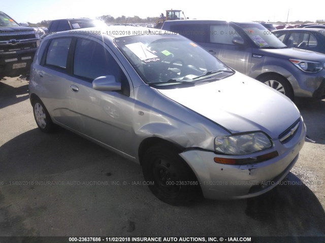 KL1TD62625B313074 - 2005 CHEVROLET AVEO LS SILVER photo 1