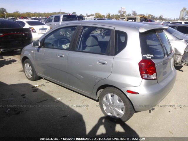KL1TD62625B313074 - 2005 CHEVROLET AVEO LS SILVER photo 3