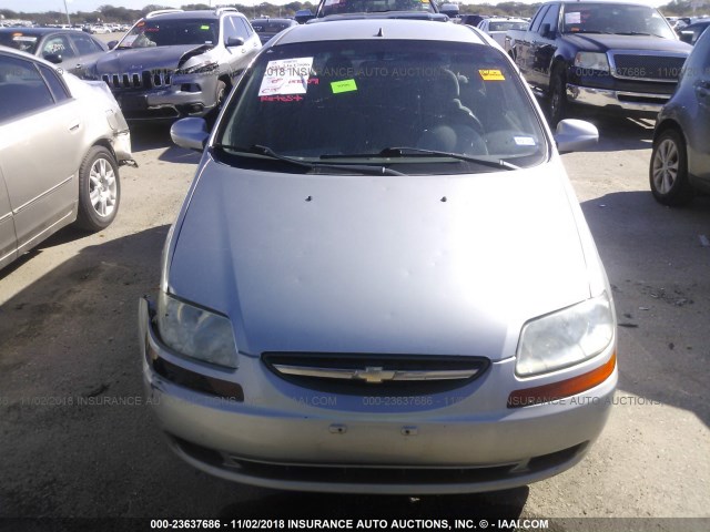 KL1TD62625B313074 - 2005 CHEVROLET AVEO LS SILVER photo 6