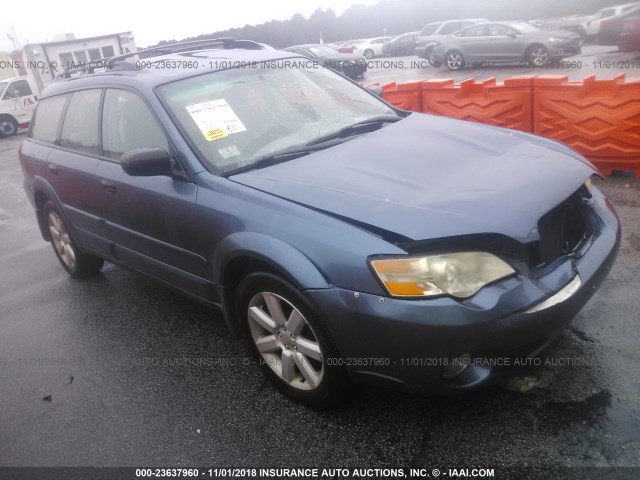 4S4BP61C067307213 - 2006 SUBARU LEGACY OUTBACK 2.5I BLUE photo 1