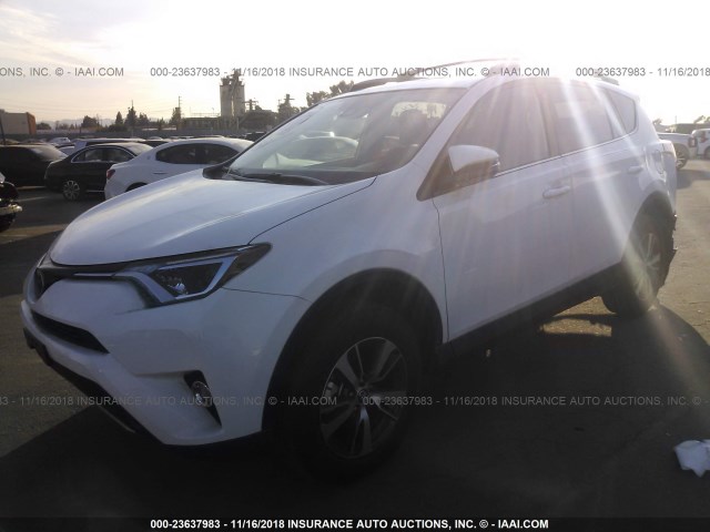 2T3WFREV0JW487117 - 2018 TOYOTA RAV4 ADVENTURE/XLE WHITE photo 2