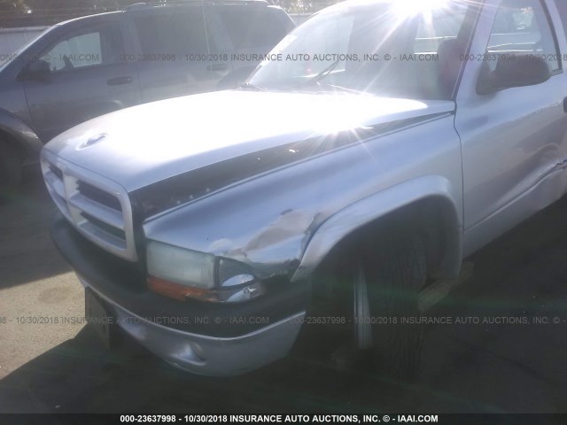 1D7HL32X33S183737 - 2003 DODGE DAKOTA SPORT SILVER photo 6