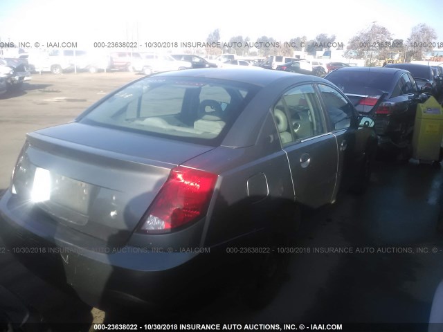 1G8AJ52F74Z205908 - 2004 SATURN ION LEVEL 2 GRAY photo 4
