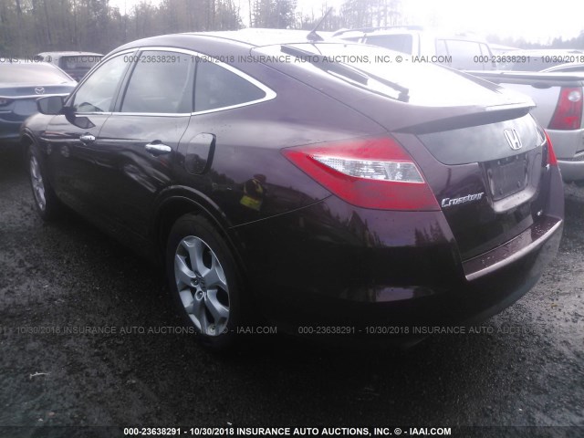 5J6TF2H5XCL009552 - 2012 HONDA CROSSTOUR EXL MAROON photo 3