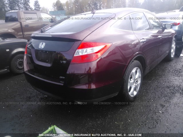 5J6TF2H5XCL009552 - 2012 HONDA CROSSTOUR EXL MAROON photo 4