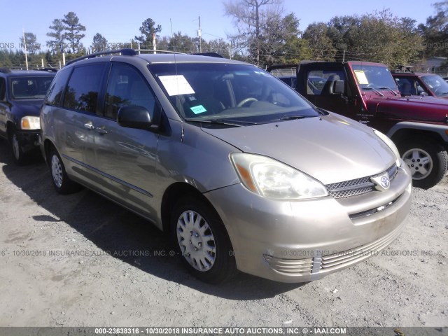 5TDZA23C25S384129 - 2005 TOYOTA SIENNA CE/LE GOLD photo 1