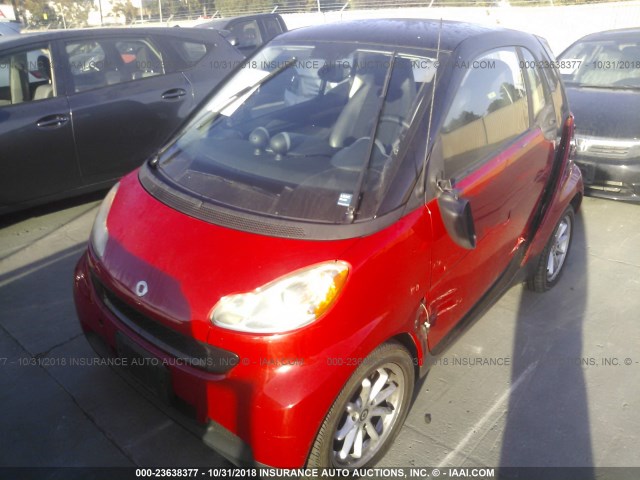 WMEEJ31X19K238801 - 2009 SMART FORTWO PURE/PASSION RED photo 2