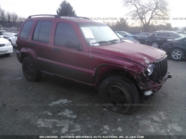 1J4GL38K05W647932 - 2005 JEEP LIBERTY RENEGADE RED photo 1