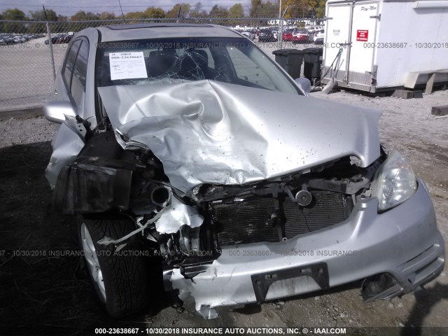 2T1KR32E63C053966 - 2003 TOYOTA COROLLA MATRIX XR SILVER photo 6