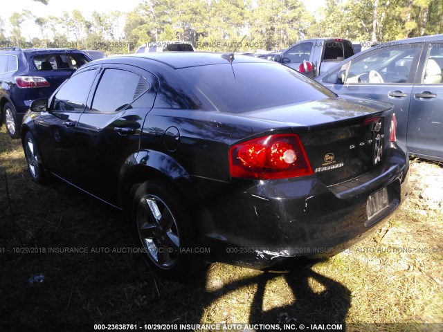 1B3BD2FG5BN578888 - 2011 DODGE AVENGER LUX BLACK photo 3