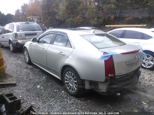 1G6DG5E57D0179905 - 2013 CADILLAC CTS LUXURY COLLECTION GOLD photo 3