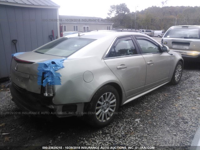 1G6DG5E57D0179905 - 2013 CADILLAC CTS LUXURY COLLECTION GOLD photo 4