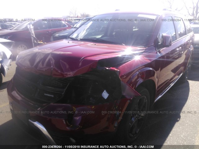 3C4PDDGG4JT430261 - 2018 DODGE JOURNEY CROSSROAD RED photo 2