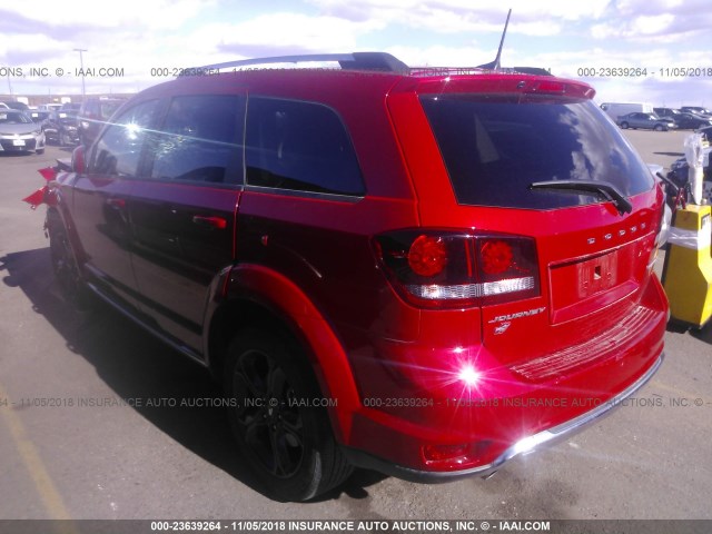 3C4PDDGG4JT430261 - 2018 DODGE JOURNEY CROSSROAD RED photo 3