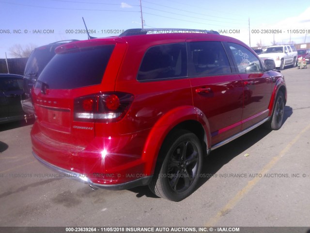 3C4PDDGG4JT430261 - 2018 DODGE JOURNEY CROSSROAD RED photo 4