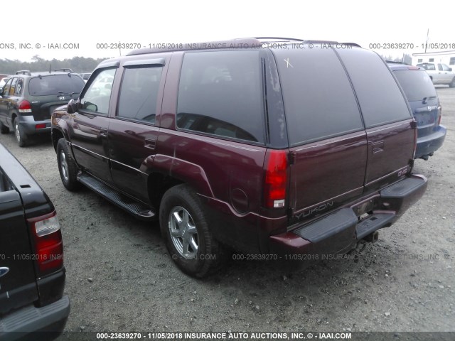 1GKEK13R7XR901991 - 1999 GMC DENALI BURGUNDY photo 3