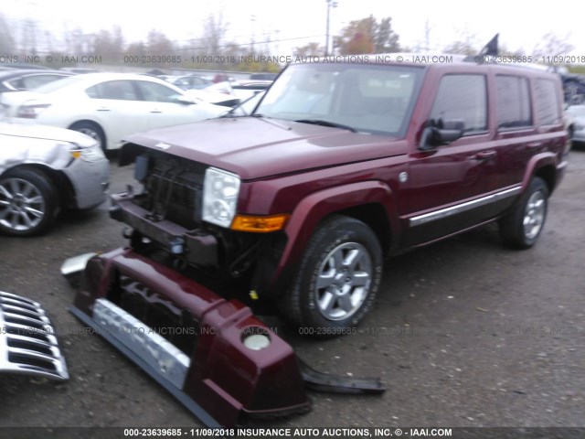 1J8HG58298C105804 - 2008 JEEP COMMANDER LIMITED RED photo 2