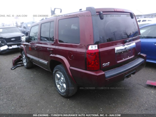 1J8HG58298C105804 - 2008 JEEP COMMANDER LIMITED RED photo 3