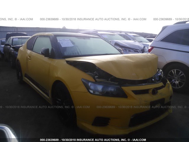JTKJF5C78C3023319 - 2012 TOYOTA SCION TC ყვითელი ფოტო 1