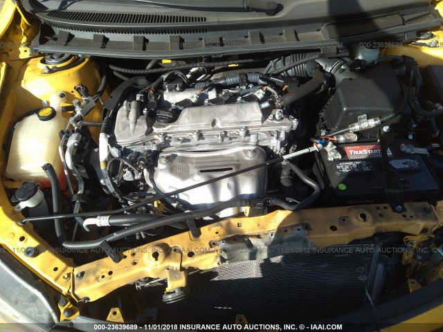 JTKJF5C78C3023319 - 2012 TOYOTA SCION TC ყვითელი ფოტო 10