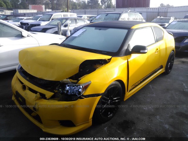 JTKJF5C78C3023319 - 2012 TOYOTA SCION TC ყვითელი ფოტო 2