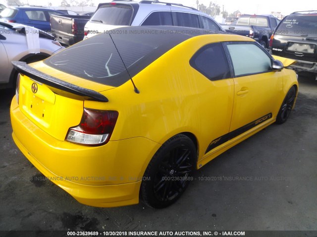JTKJF5C78C3023319 - 2012 TOYOTA SCION TC ყვითელი ფოტო 4