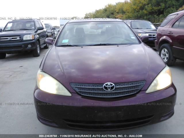 4T1BE32K32U027260 - 2002 TOYOTA CAMRY LE/XLE/SE MAROON photo 6