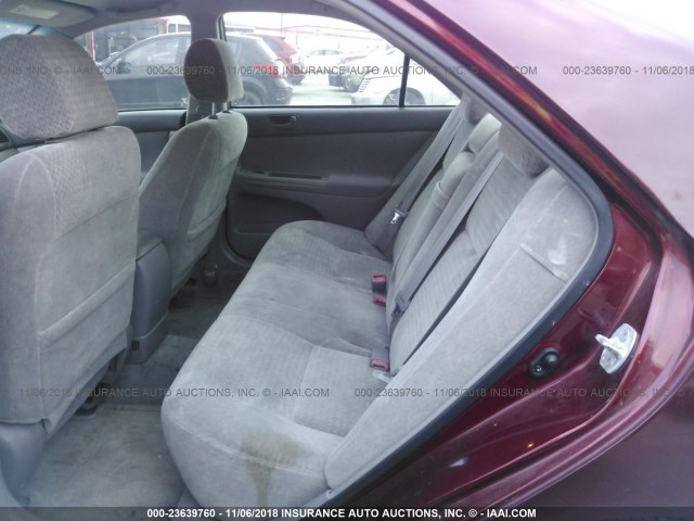 4T1BE32K32U027260 - 2002 TOYOTA CAMRY LE/XLE/SE MAROON photo 8