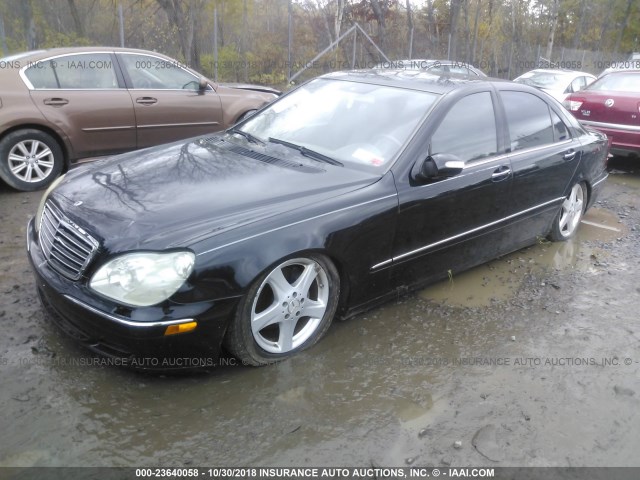 WDBNG75J14A391153 - 2004 MERCEDES-BENZ S 500 BLACK photo 2