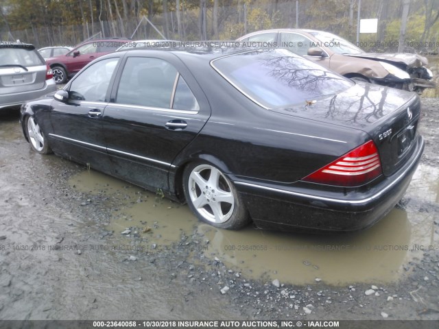 WDBNG75J14A391153 - 2004 MERCEDES-BENZ S 500 BLACK photo 3